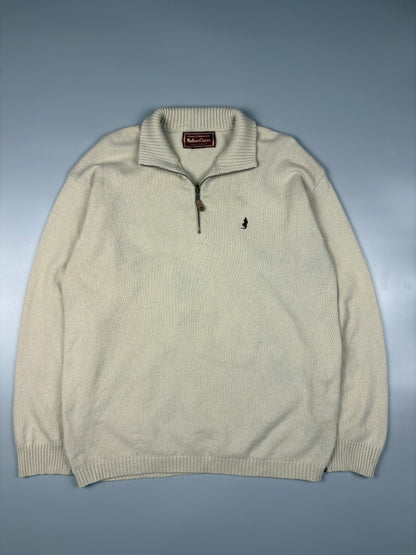 Vintage Marlboro Classics Lana Wool Quarter Zip Jumper (XL)