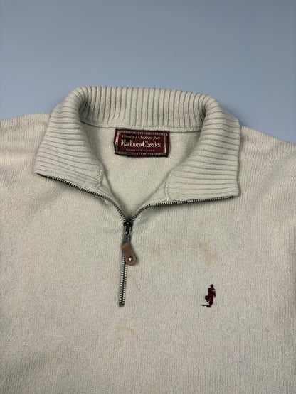 Vintage Marlboro Classics Lana Wool Quarter Zip Jumper (XL)