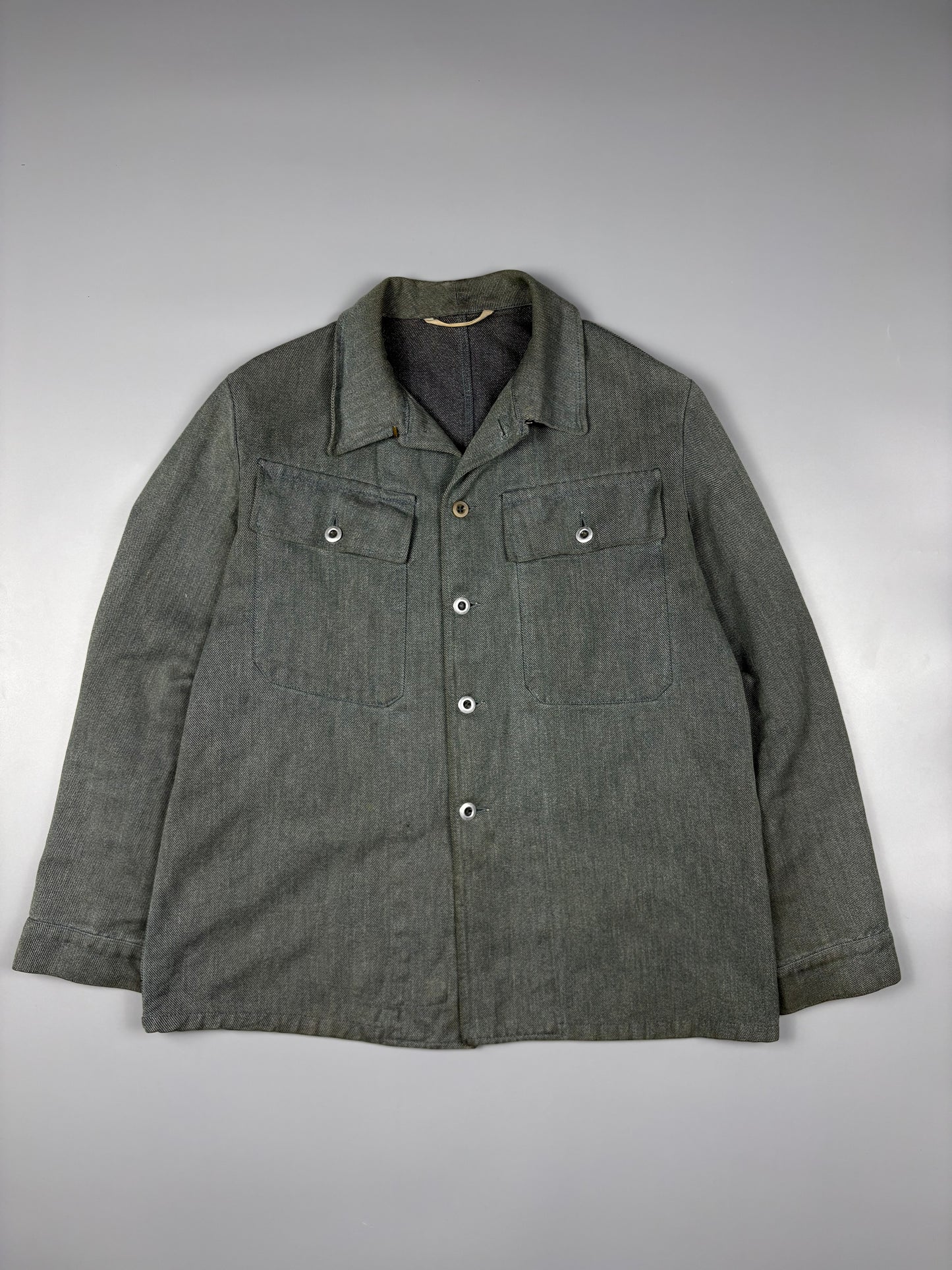 Vintage 1960s Swiss Army 'Salt n Pepper' Chore Jacket (M)