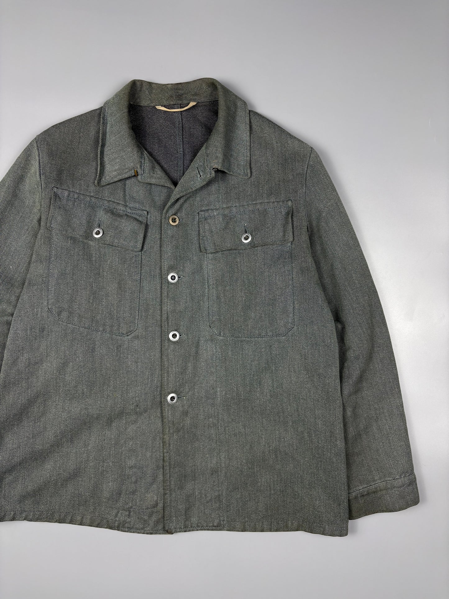 Vintage 1960s Swiss Army 'Salt n Pepper' Chore Jacket (M)