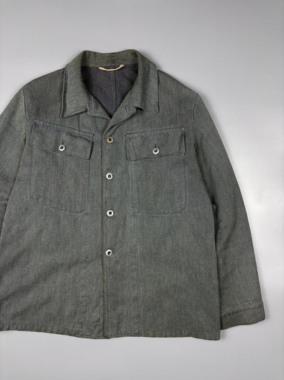 Vintage 1960s Swiss Army 'Salt n Pepper' Chore Jacket (M)