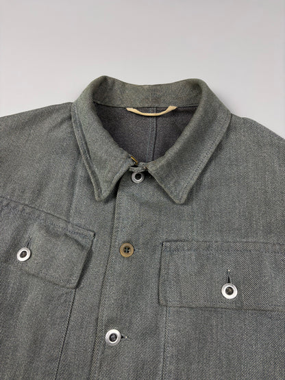 Vintage 1960s Swiss Army 'Salt n Pepper' Chore Jacket (M)