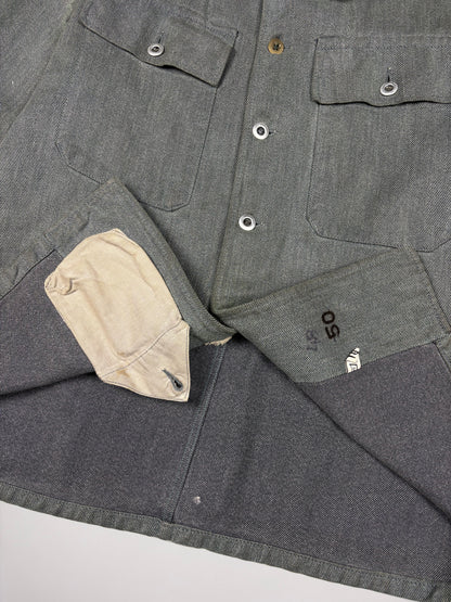 Vintage 1960s Swiss Army 'Salt n Pepper' Chore Jacket (M)