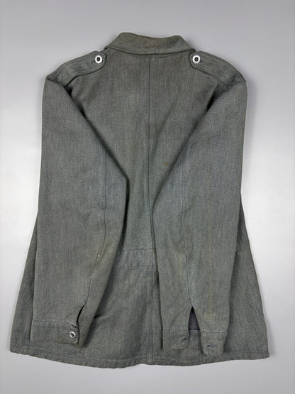 Vintage 1960s Swiss Army 'Salt n Pepper' Chore Jacket (M)