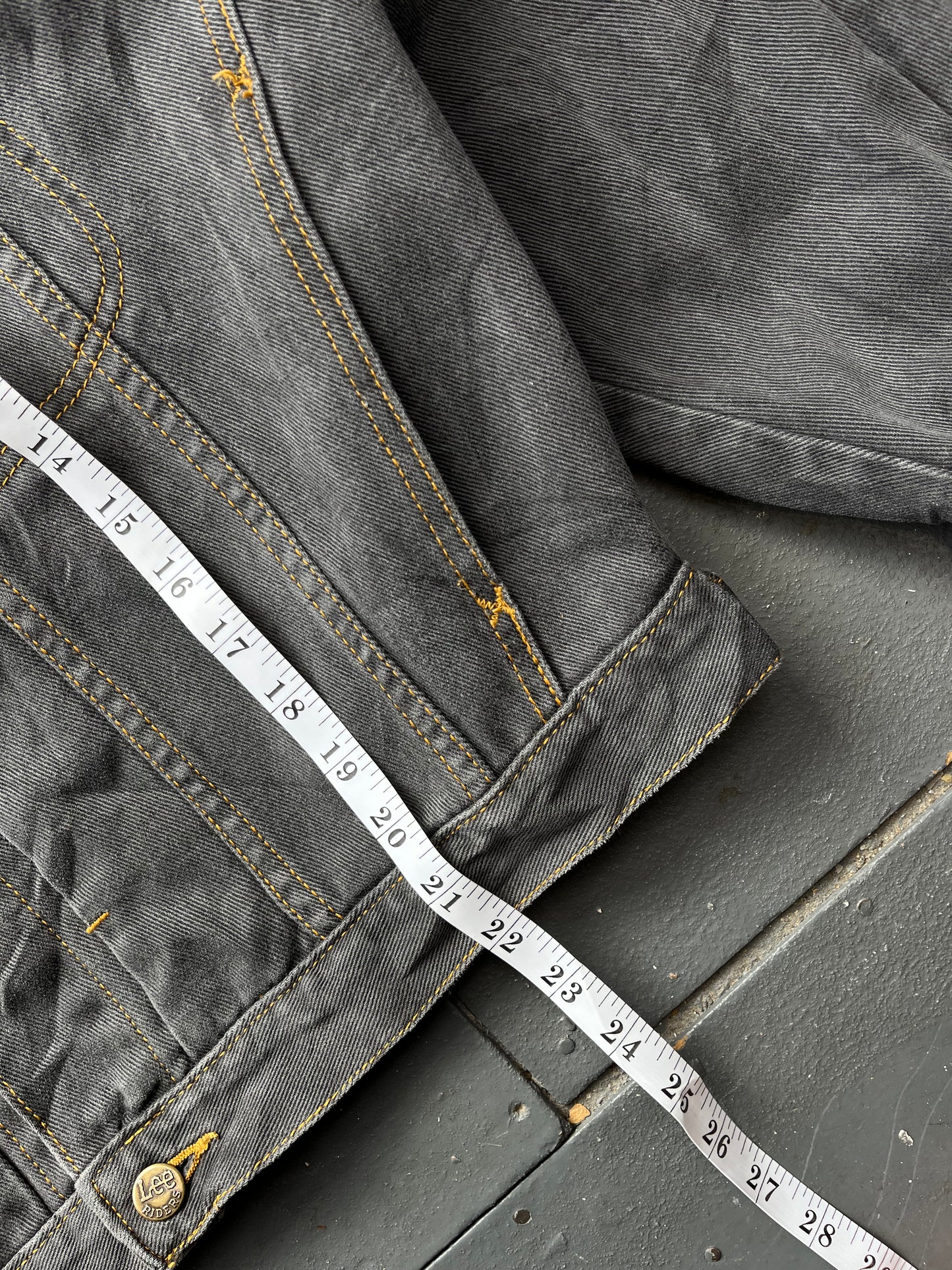 Vintage LEE Grey Contrast Stitch Denim Jacket  [M]