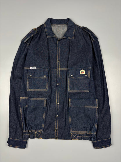 Vintage 1980s Italian Made Raw Denim Jacket (L)