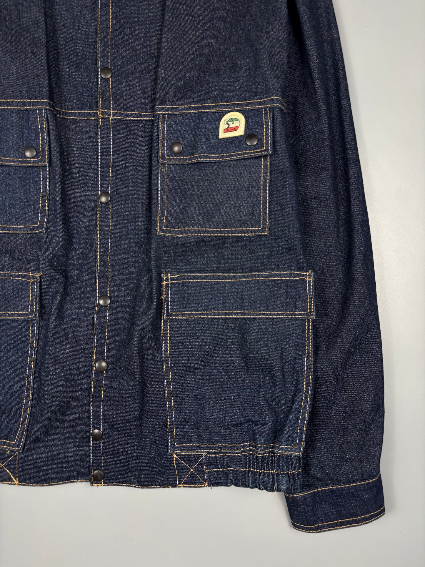 Vintage 1980s Italian Made Raw Denim Jacket (L)