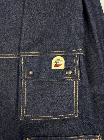 Vintage 1980s Italian Made Raw Denim Jacket (L)