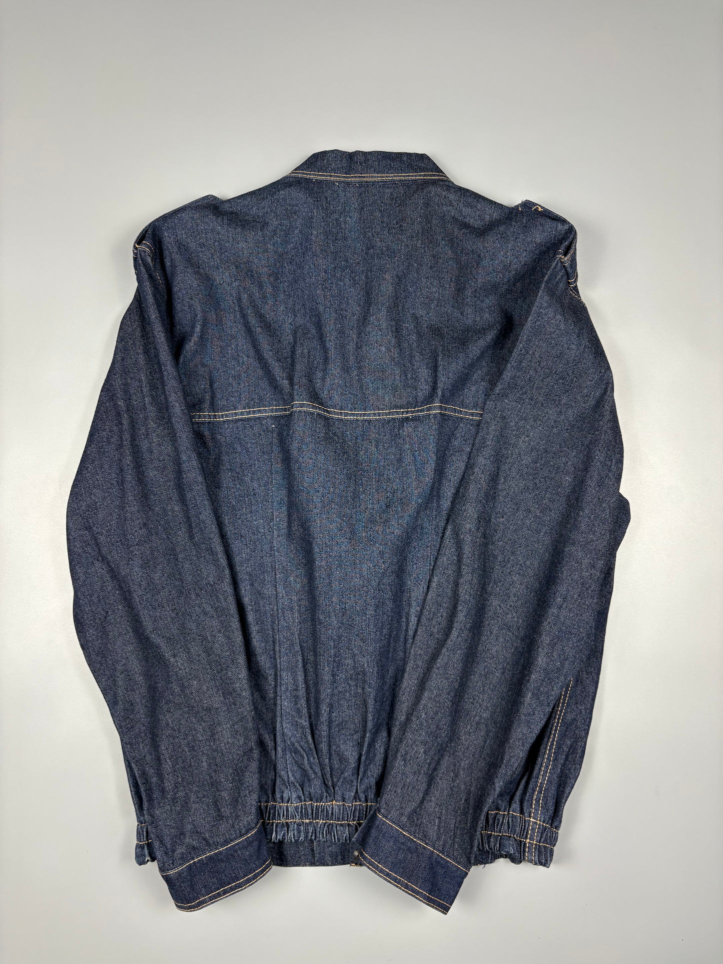 Vintage 1980s Italian Made Raw Denim Jacket (L)
