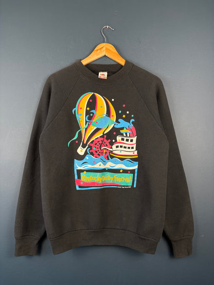 Vintage 1989 Kentucky Derby Black FotL Sweatshirt (L)