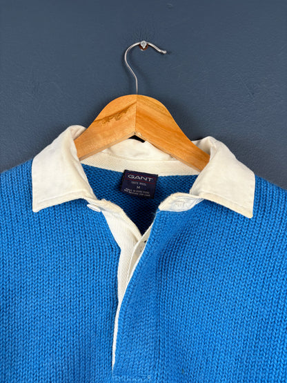 Vintage 90s GANT 100% Wool Colour Block Knit Rugby Top (M)