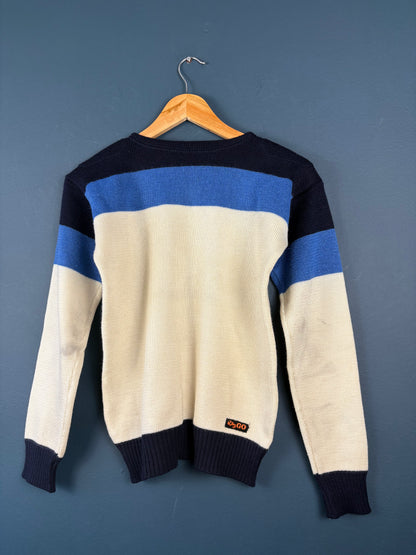 Vintage 1980s Euro Ski Colour Block Knit Jumper (wmns M)