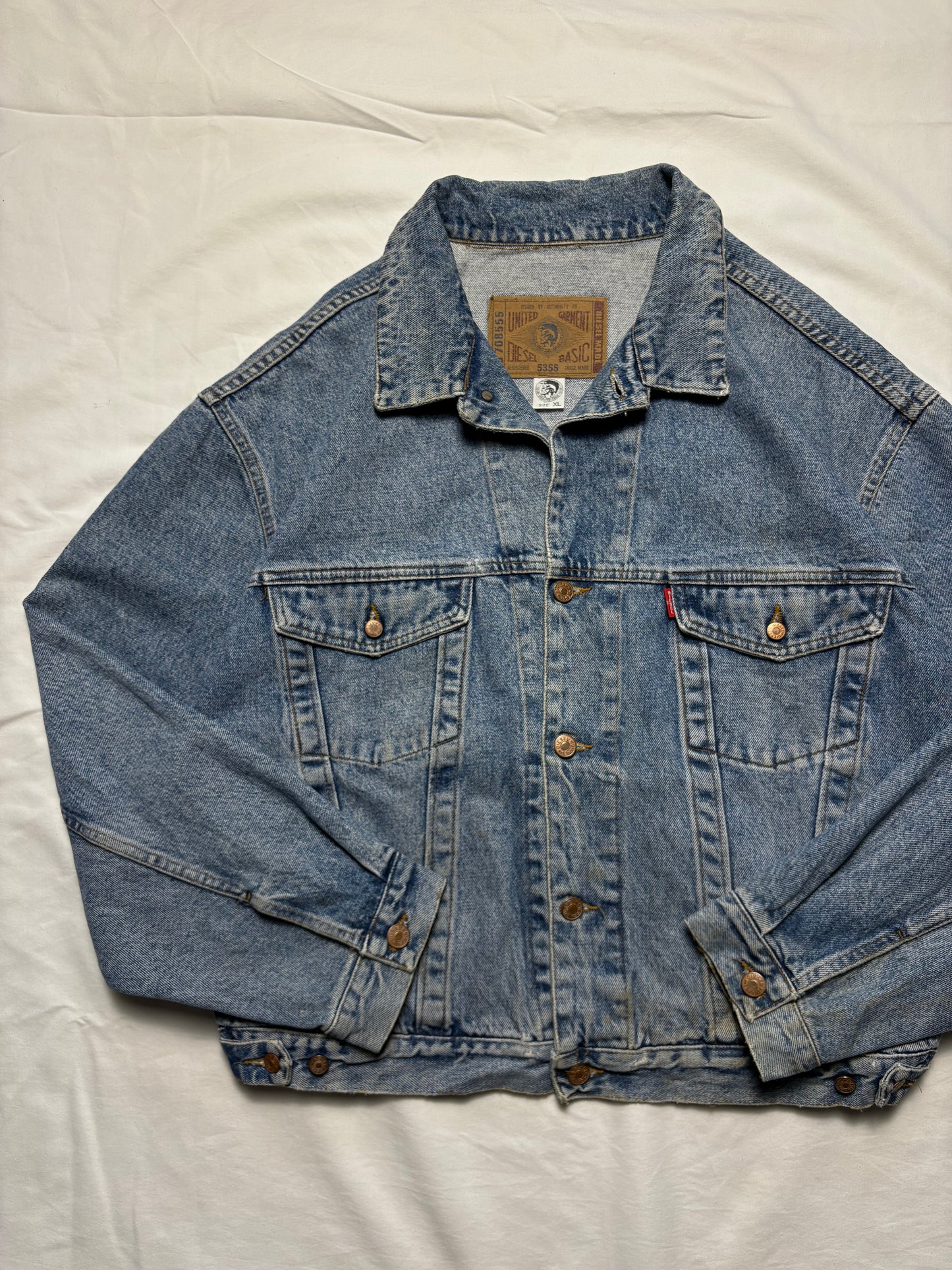 Vintage Diesel Light Wash Denim Jacket (XL)