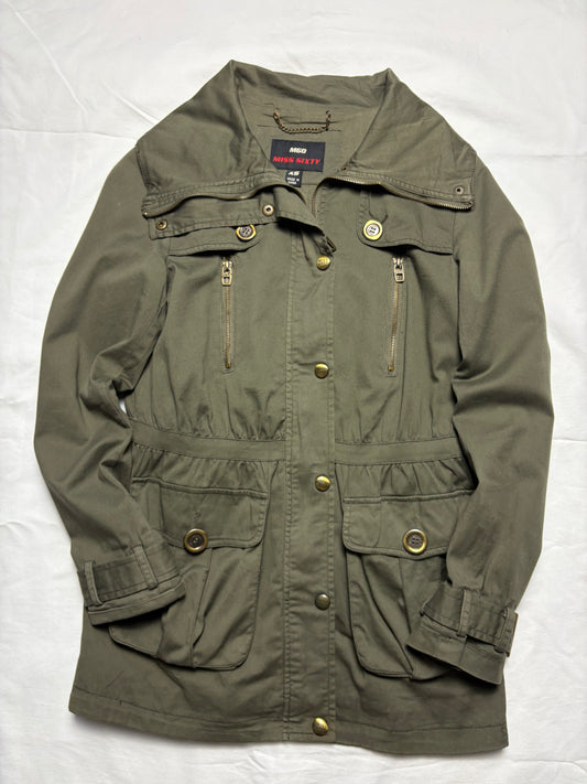 Miss Sixty 2000s Olive Green Over Coat (women's XS)