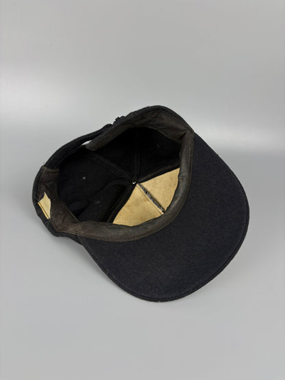 Vintage Gold Leaves Grey Wool Hat