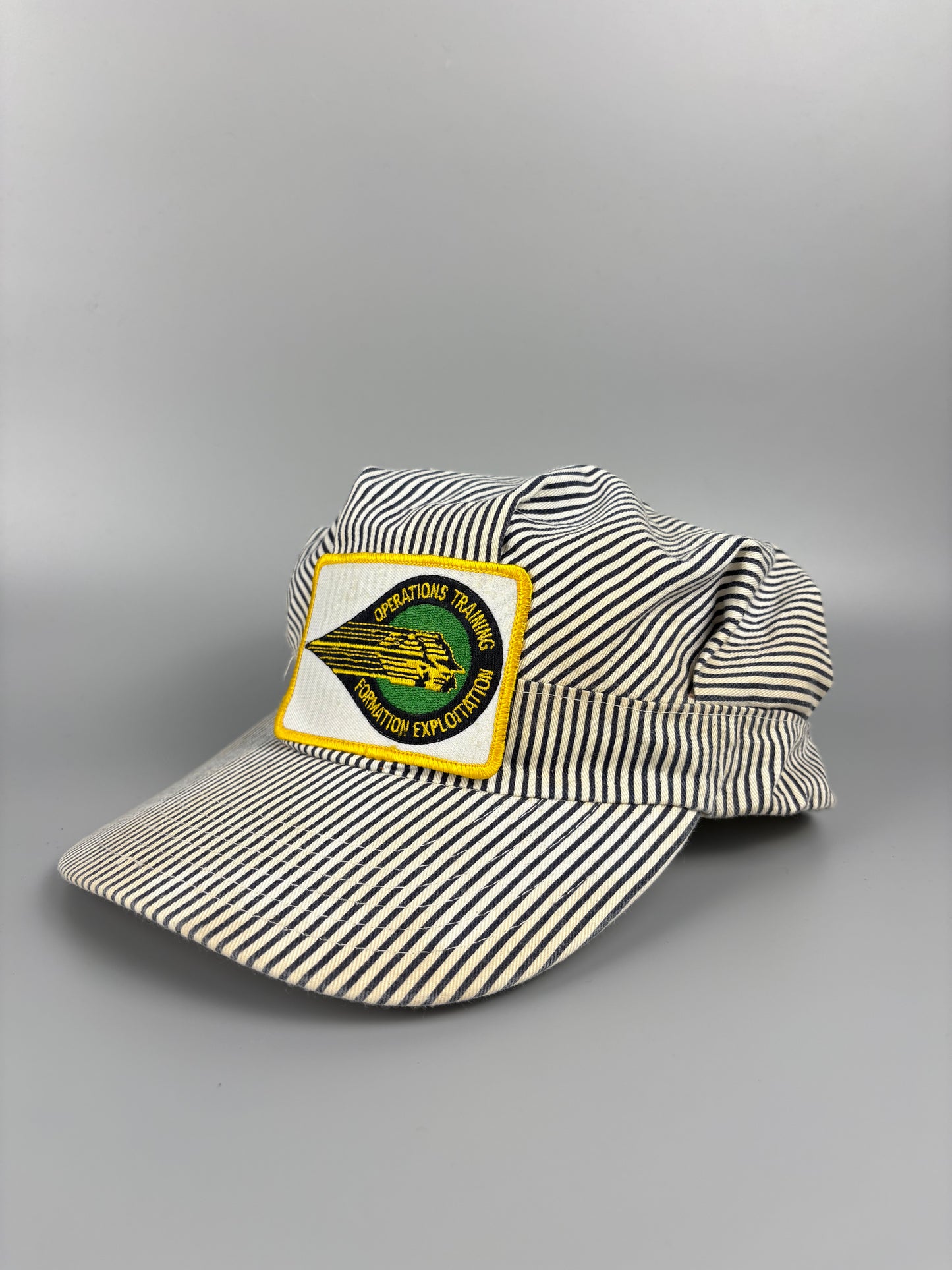 Vintage 1980s Pinstripe Conductor Hat