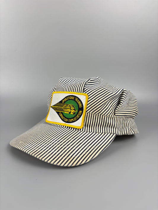 Vintage 1980s Pinstripe Conductor Hat