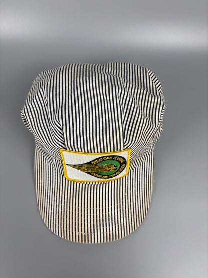 Vintage 1980s Pinstripe Conductor Hat