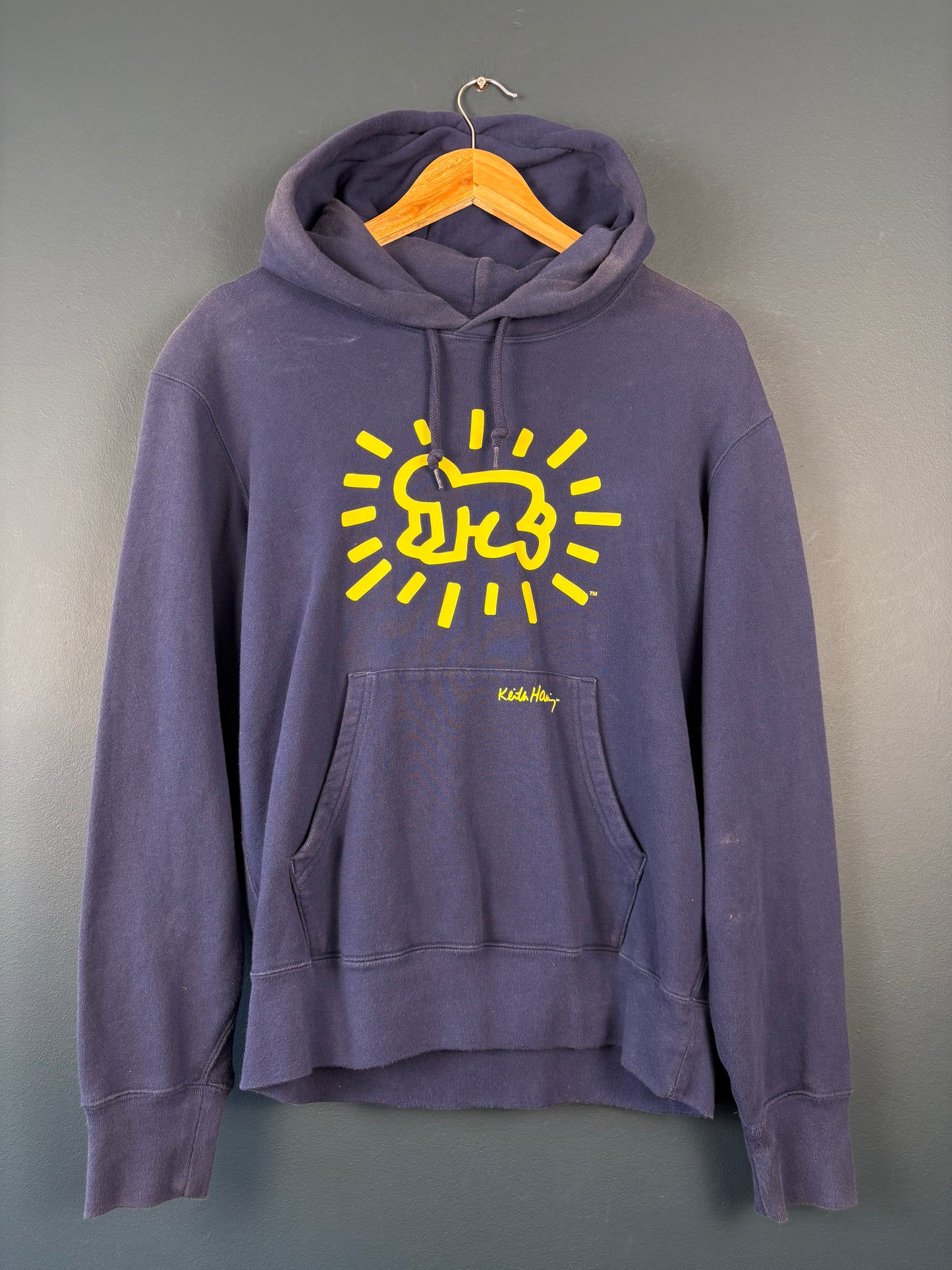Early 2000s Keith Haring x Uniqlo Navy Hoodie (S)