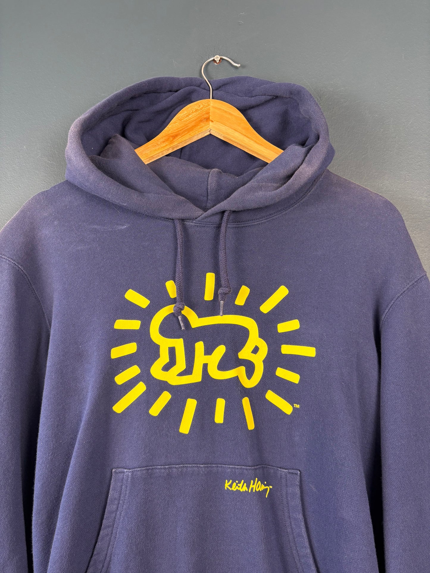 Early 2000s Keith Haring x Uniqlo Navy Hoodie (S)