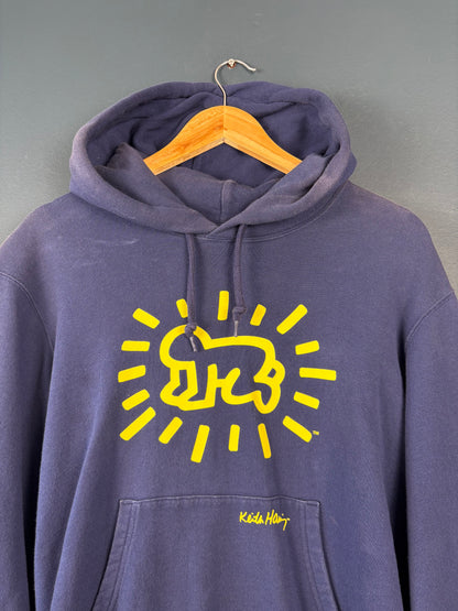 Early 2000s Keith Haring x Uniqlo Navy Hoodie (S)