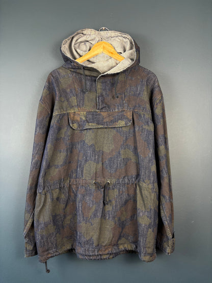 Vintage Rocawear Indigo Dye Camo Denim Smock Jacket (L)