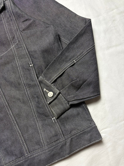 Vintage Playaz 90s Silver Denim Trucker Jacket (L)