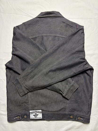Vintage Playaz 90s Silver Denim Trucker Jacket (L)