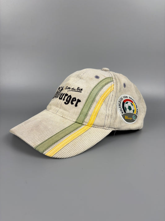 Vintage German Football Cream Corduroy Hat