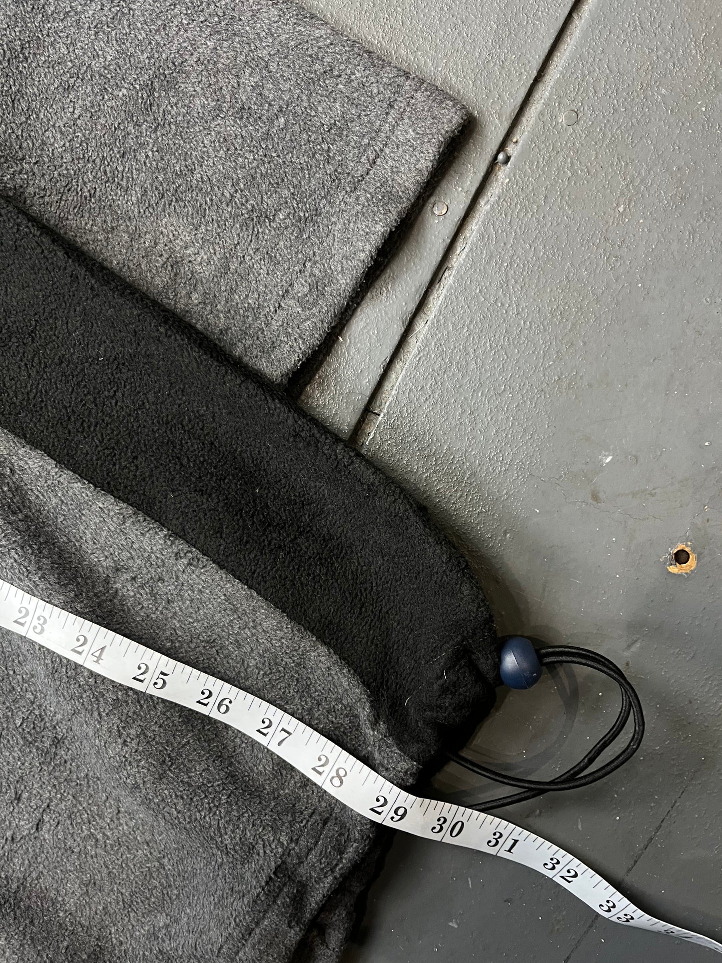 2000s GAP Spellout Grey / Black Quarter Zip Fleece Jumper  [L]