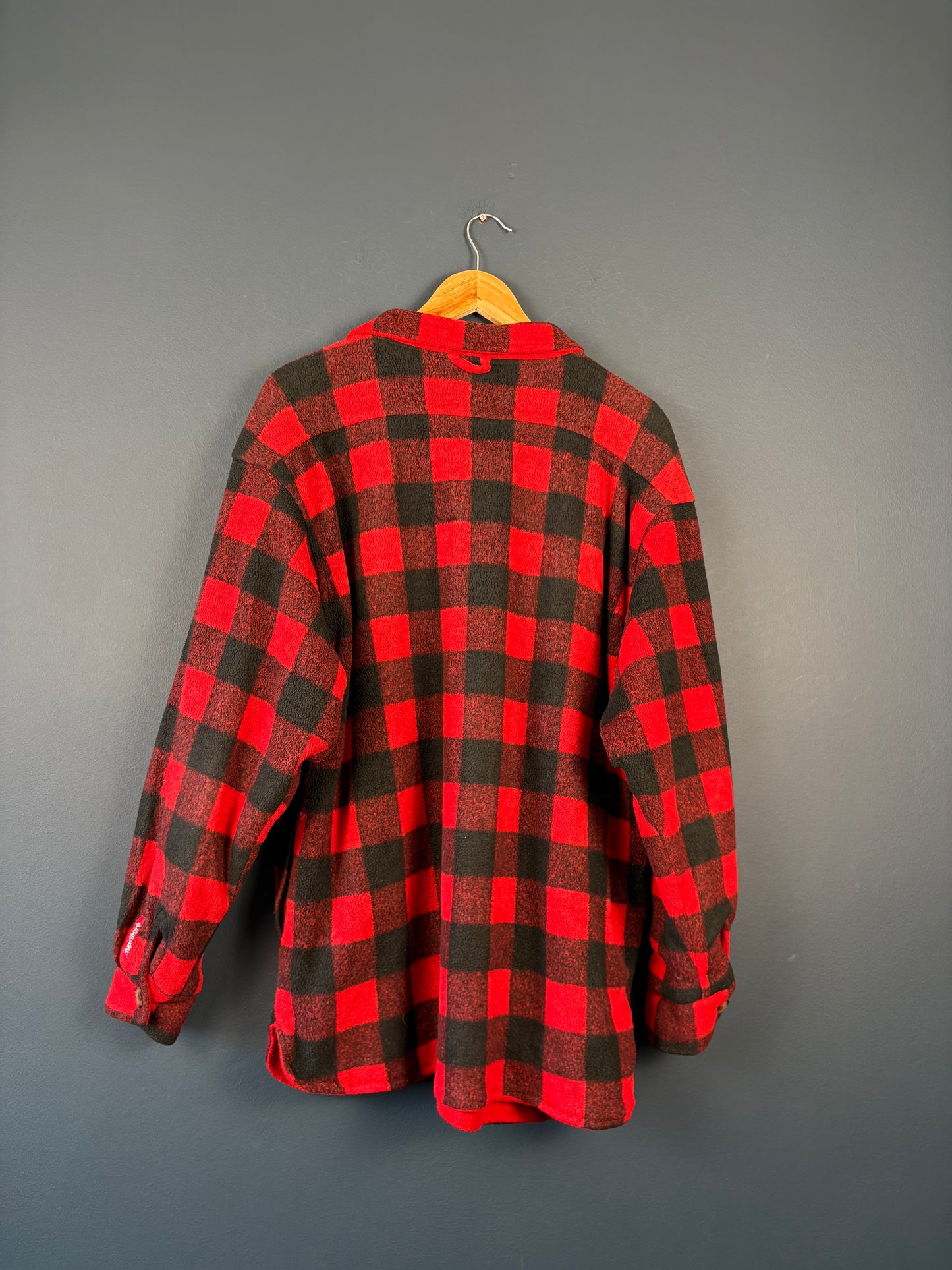 Vintage 90s Marlboro Reversible Checkered Fleece Jumper (L)