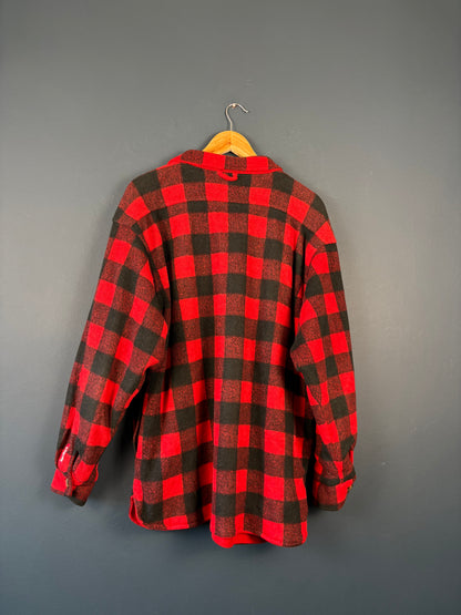 Vintage 90s Marlboro Reversible Checkered Fleece Jumper (L)