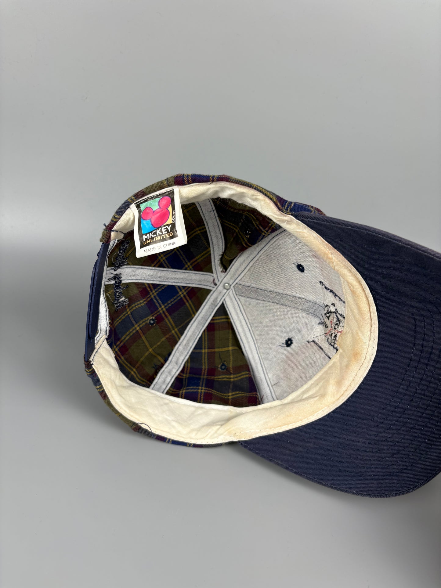 Vintage Disney Plaid Trucker Hat
