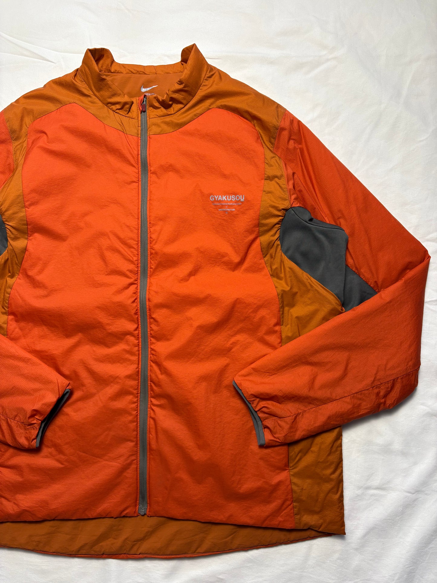 Nike Undercover 2011 Zip Up Solid Orange Insulated Jacket (3XL)