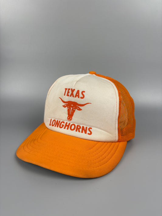 Vintage Texas Longhorns Orange Trucker Hat