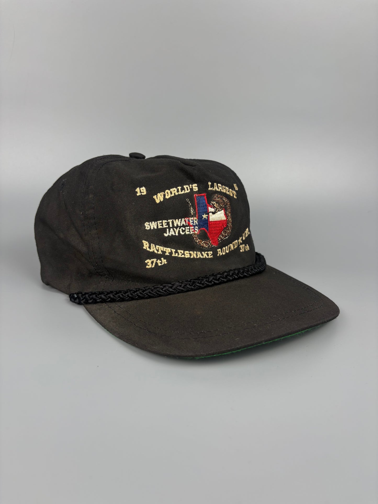 Vintage Texas USA Black Trucker Hat