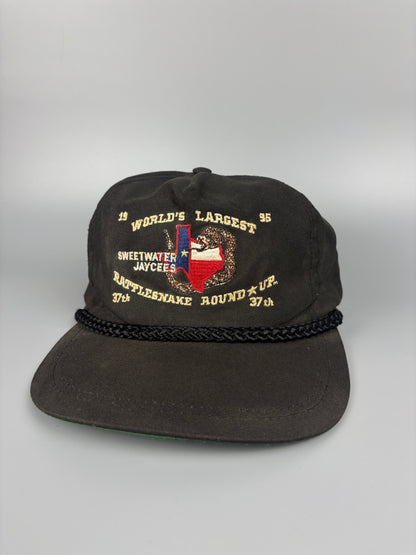 Vintage Texas USA Black Trucker Hat