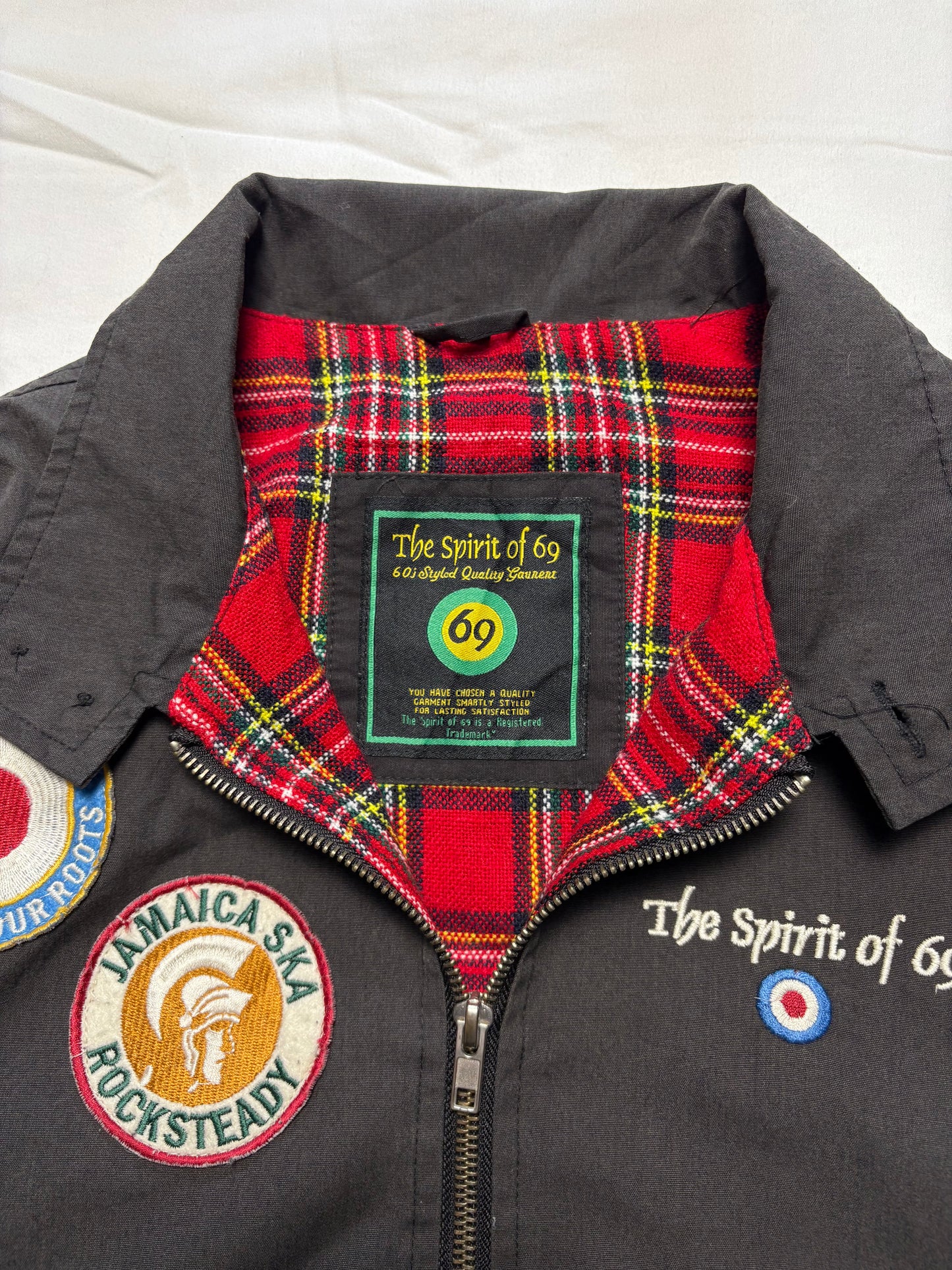 Spirit of '69 Ska Plaid Lined Harrington Jacket (M)