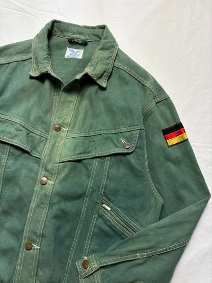 Wrangler 80s Green Wash Canvas Field Jacket (M)