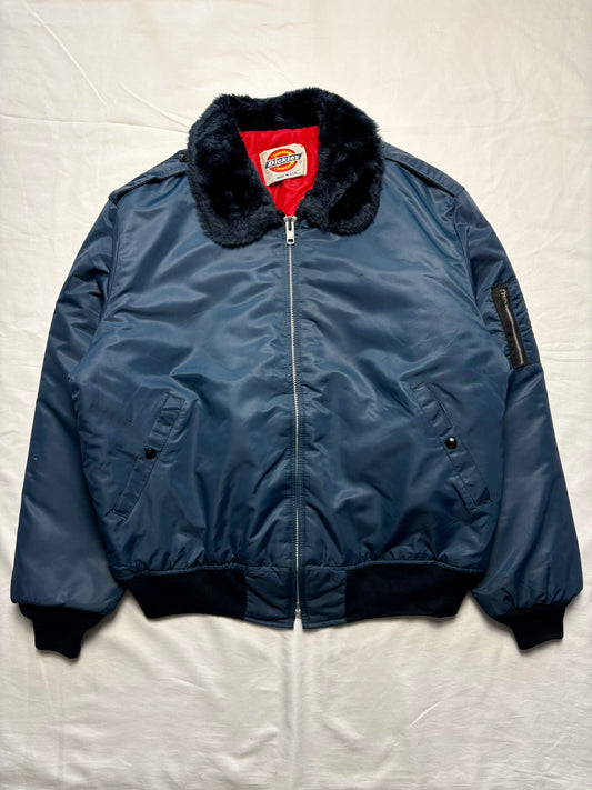 Dickies Workwear 90s Fur Collar Bomber Jacket (XL)