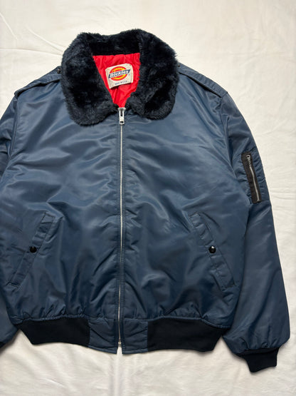 Dickies Workwear 90s Fur Collar Bomber Jacket (XL)
