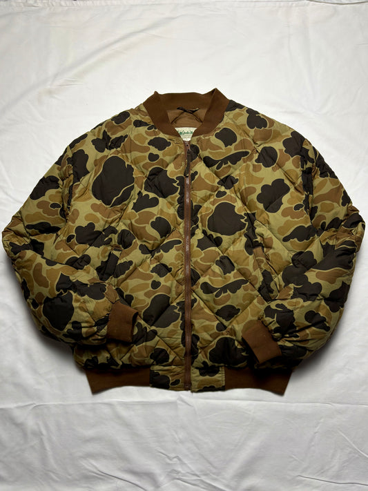 Duck Camo 90s Diamond Stitch Puffer Coat (L)