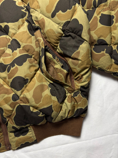 Duck Camo 90s Diamond Stitch Puffer Coat (L)