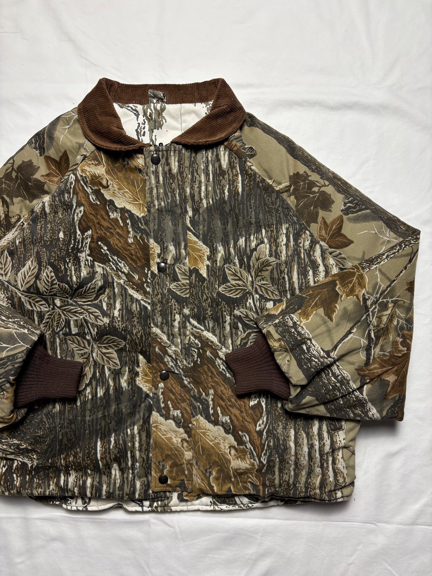 RealTree + Snow Camo 90s Reversible Chore Jacket (L)