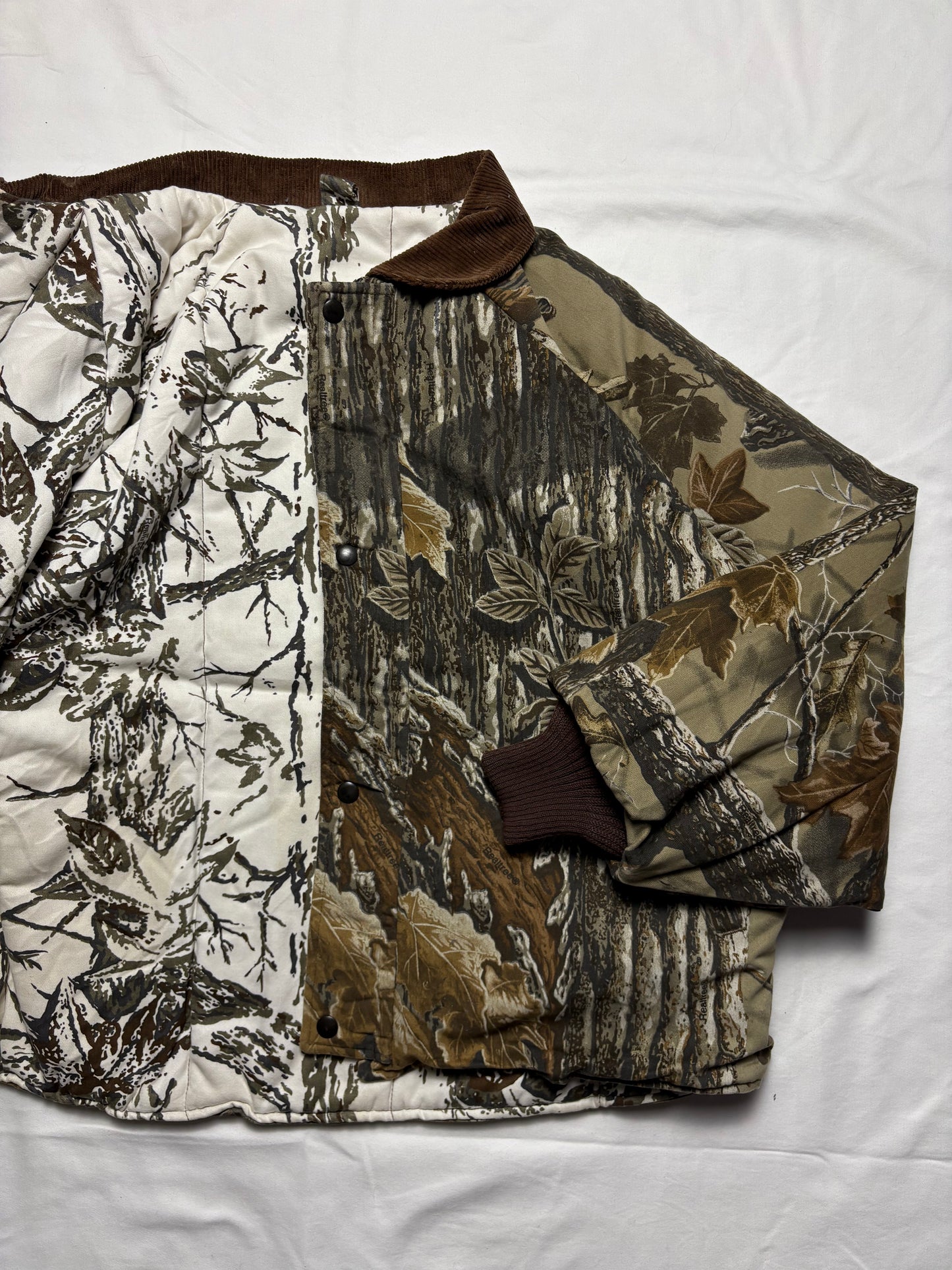 RealTree + Snow Camo 90s Reversible Chore Jacket (L)