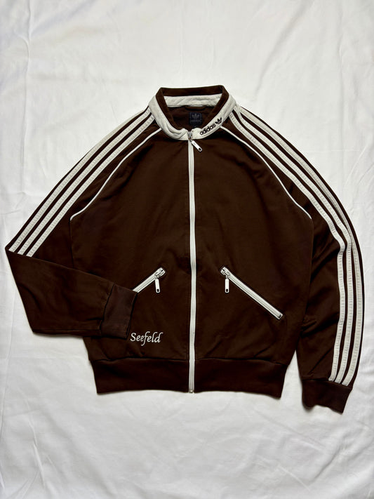 Adidas 00s Three Stripes Brown Track Jacket (women's M)
