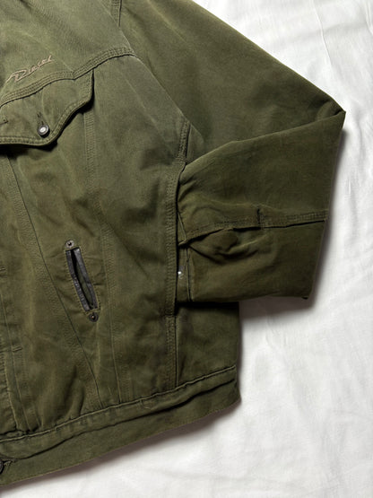 Vintage Diesel Industry Blanket Lined Khaki Jacket (XL)