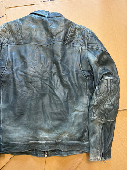 Vintage Blauer Petrol Green Leather Jacket (women's L)
