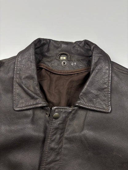 Vintage 1980s Aviation Leather A-2 Flight Jacket (L)