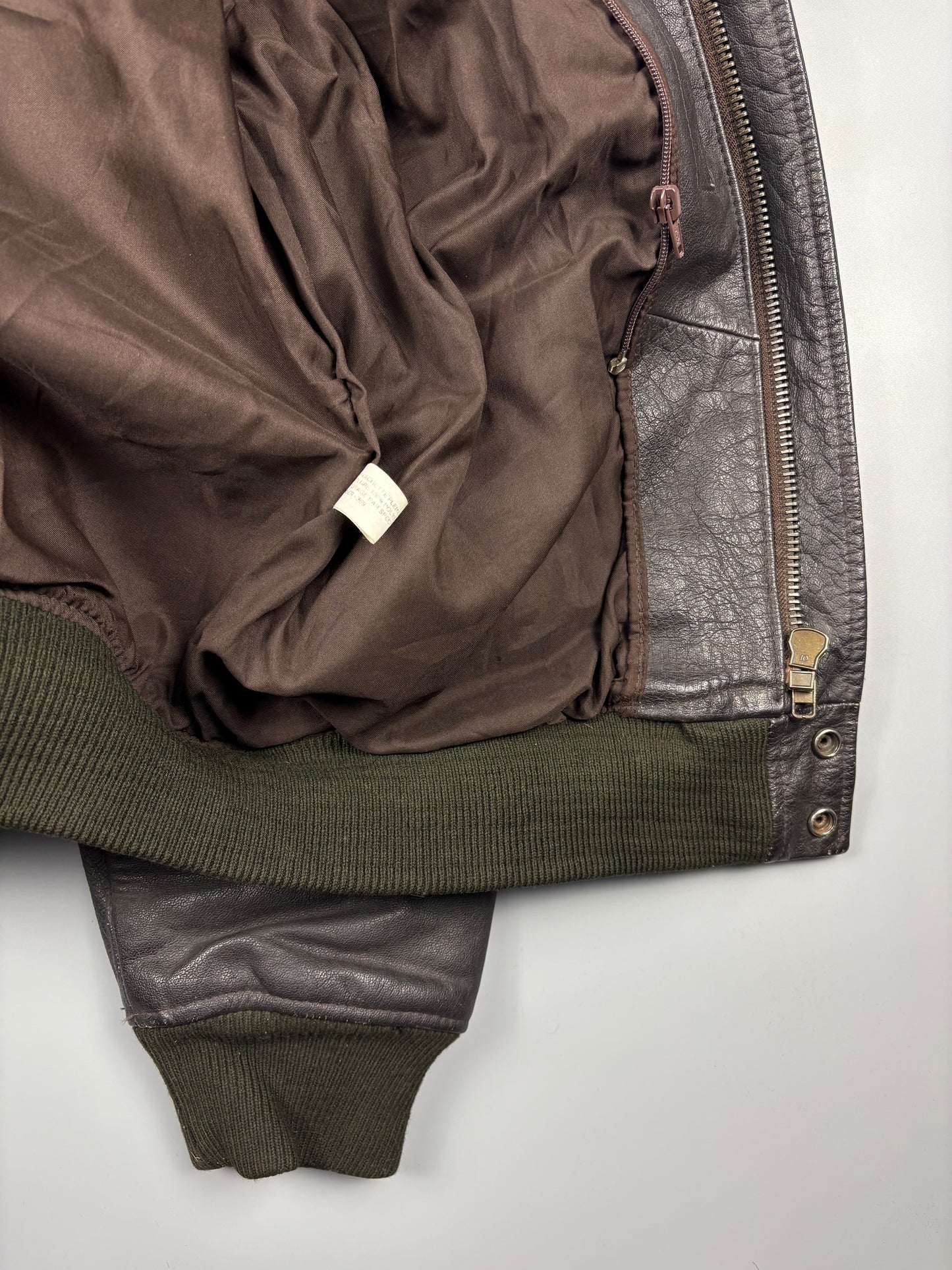 Vintage 1980s Aviation Leather A-2 Flight Jacket (L)